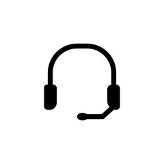 earphone icon, simple flat style, illustration, logo sign symbol pictogram template, for ui or ux isolated on white for mobile app, editable