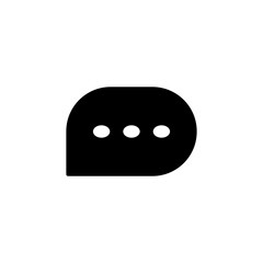 Comment icon speech bubble, simple flat style, illustration, logo sign symbol pictogram template, for ui or ux isolated on white for mobile app, editable