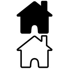 home icon, simple flat style, illustration, logo sign symbol pictogram template, for ui or ux isolated on white for mobile app, editable