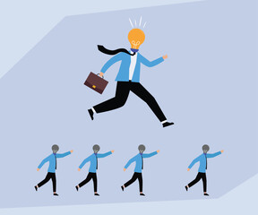  Flat Vector Leading with Innovative Ideas