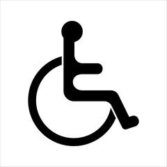 Access ramp icon. Wheelchair handicap icon