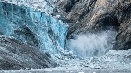 glacier calving in alaska