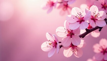 Delicate pink sakura blossoms, full bloom, intricate pattern , cherry blossom background, art, japanese