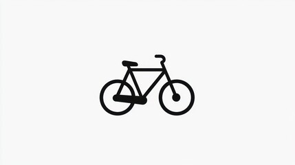 Fototapeta premium Simple bicycle silhouette against a plain background. Suitable for digital design or iconography