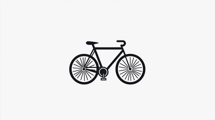 Fototapeta premium Simple bicycle graphic, silhouette, flat design, vector illustration, background, isolated, clean, contemporary style, possible stock use