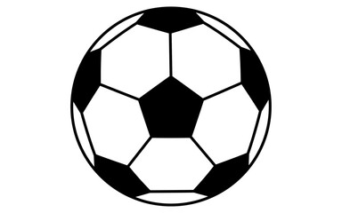 サッカーボールのシンプルな線画アイコン、アイソメトリックイラスト © TKM