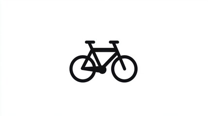 Fototapeta premium Simple black bicycle silhouette, urban background, for graphic design, vector art