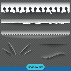 set of  vector shadow