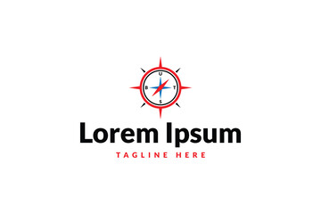 compass logo design template, logo icon vector illustration