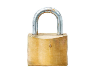 Naklejka premium A rusty old padlock with a silver handle