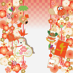 2026年午年の年賀状背景イラスト