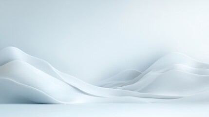 Obraz premium Serene abstract waves minimalist digital art for a calm and tranquil studio space