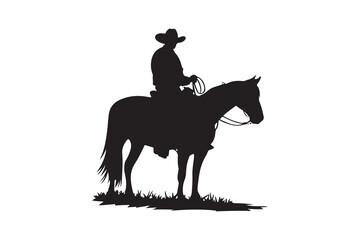Horse and Cowboy Silhouette – Classic Wild West Concept Art