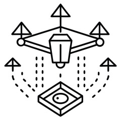 Drone Vector Silhouette illustration