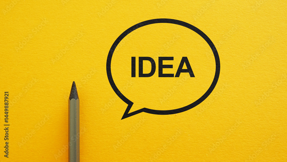 Poster fresh idea is shown using the text and photo of pencil. innovative ideas