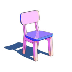 Colorful Modern Chair Design with Pastel Shades and Unique Outline