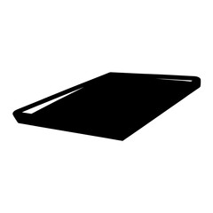 Abstract Black Book Illustration on White Background with Slight Perspective View