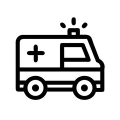ambulance on transparent background for web and graphic design