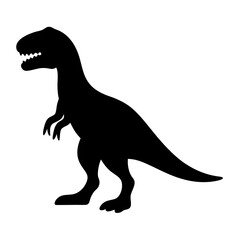 Silhouette of a Tyrannosaurus Rex, fearsome dinosaur, prehistoric creature and apex predator