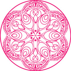 Beautiful flower art and mandala vector design