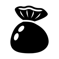 Cartoon Illustration of a Tied Sack, Package, or Bag of Goods