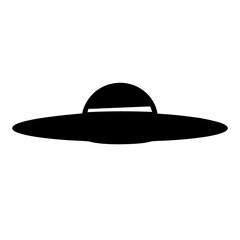Black and White Image Depicts a UFO or Flying Saucer Design