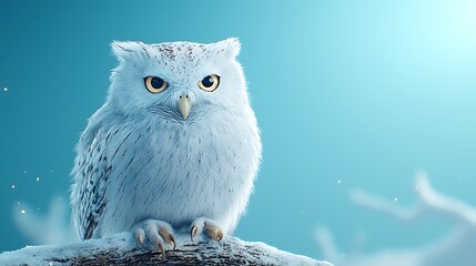 Elegant living room interior design featuring a majestic owl in modern home environment