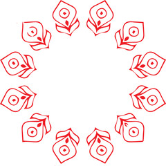 Obraz premium Beautiful flower art and mandala vector design