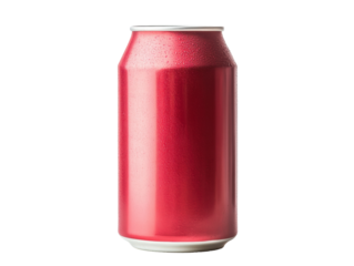 Refreshing cold beverage can with condensation for summer enjoyment on a transparent background, cut out