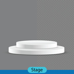 empty white podium