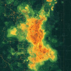 Pollution heatmap intelligence dashboard. Varient 5
