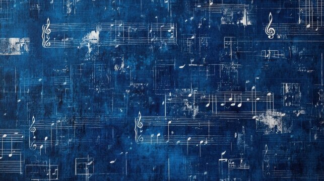 blue music sheet background texture