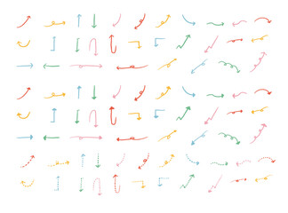 矢印手書き カラー