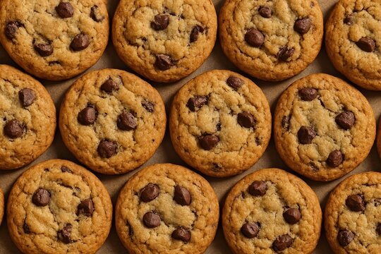 Delicious homemade chocolate chip cookies.