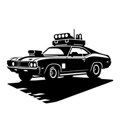 Obraz premium Race Car Number 2 Silhouette for Motorsport and Speed Design