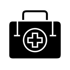 Fototapeta premium first aid kit silhouette on transparent background for web and graphic design