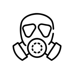 gas mask chemical biological hazard on transparent background for web and graphic design