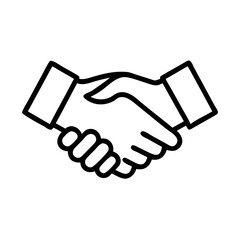 Naklejka premium handshake agreement job offer on transparent background for web and graphic design