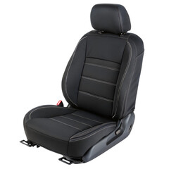 Black car seat isolated on transparent background