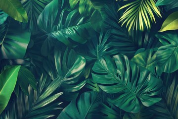 Lush tropical foliage background