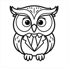 Suited owl ready for business meeting