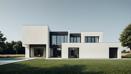 modern house in the park