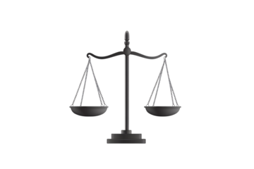 a black scale with a white background