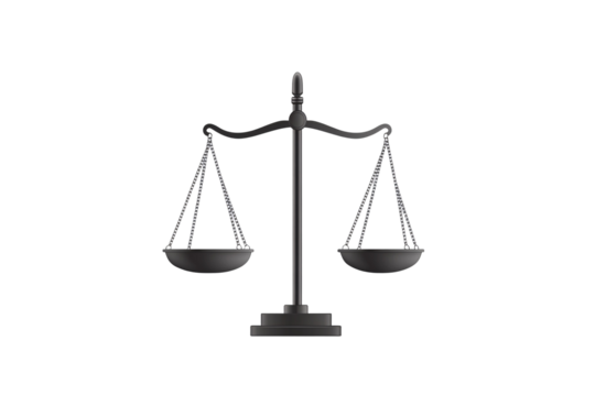 a black scale with a white background