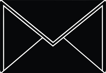 closed envelope mail icon on white background 
