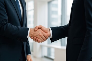 Business handshake sealing deal