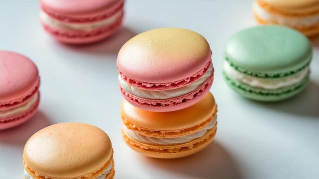 Tasty colorful macaroon