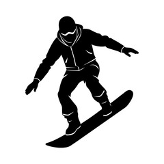 Snowboarder Silhouette vector illustration