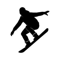 Snowboarder Silhouette vector illustration