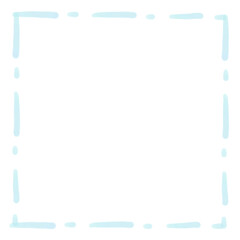 水彩風かわいい四角いフレーム　枠